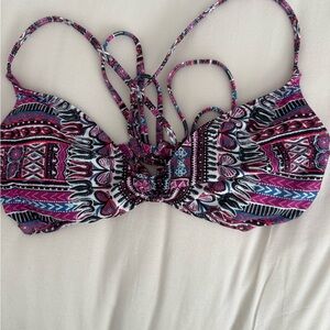 Lucky Brand Multicolor Bikini Top